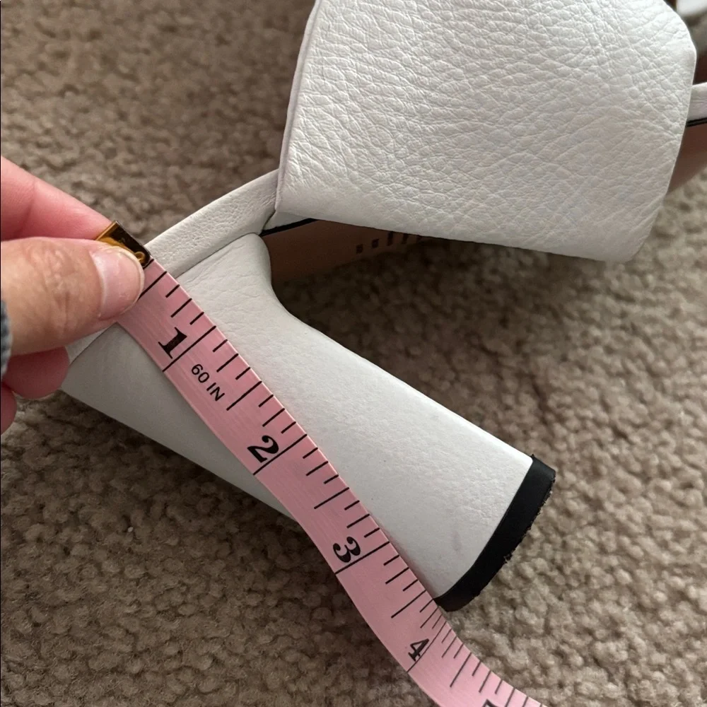 Lewit Leather White Knotted Heels size 39